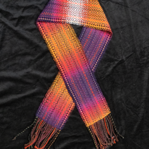 "Purple Lightning" Sumptuous Merino Wool Scarf